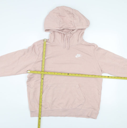 Nike Women’s Pink Pullover Hoodie Cotton Blend Size L
