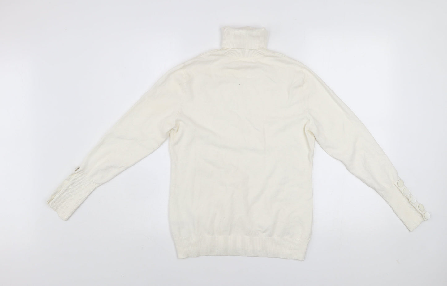Savida Womens Ivory Roll Neck Knit Jumper Size 12