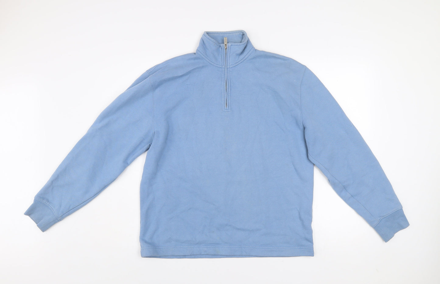 Topman Men’s Blue 1/2 Zip Fleece Sweatshirt Size S Regular Fit