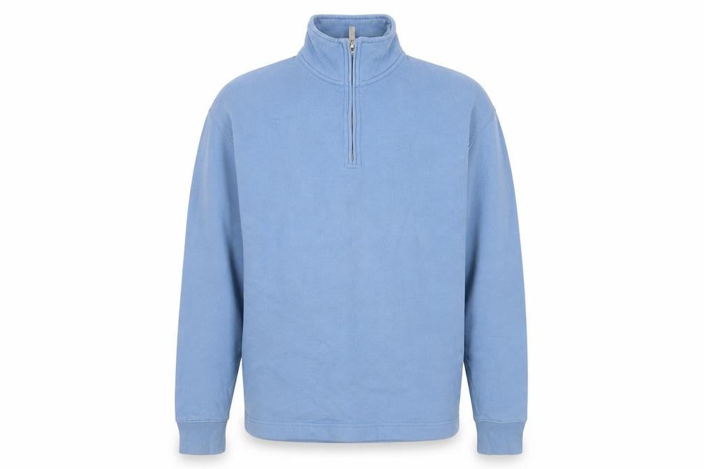 Topman Men’s Blue 1/2 Zip Fleece Sweatshirt Size S Regular Fit