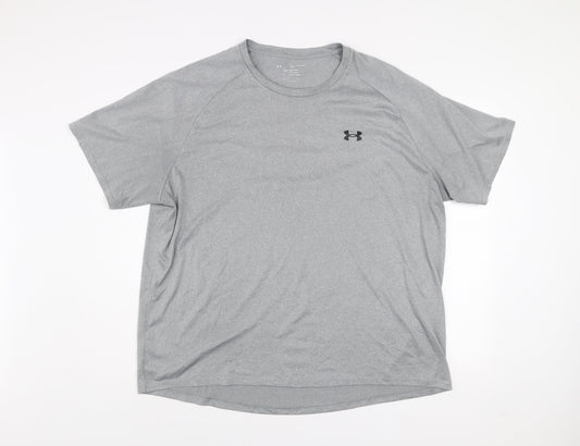 Under Armour Men's Grey 2XL Tech Tee T-Shirt Loose Fit Sports Top