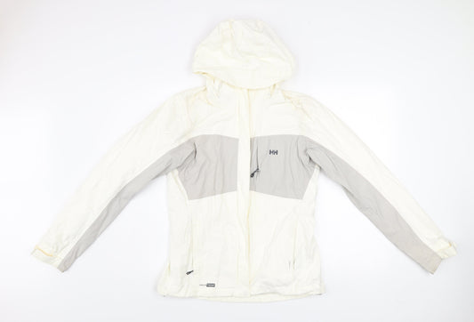 Helly Hansen Men's Ivory Waterproof Windproof Hiking Jacket Size S