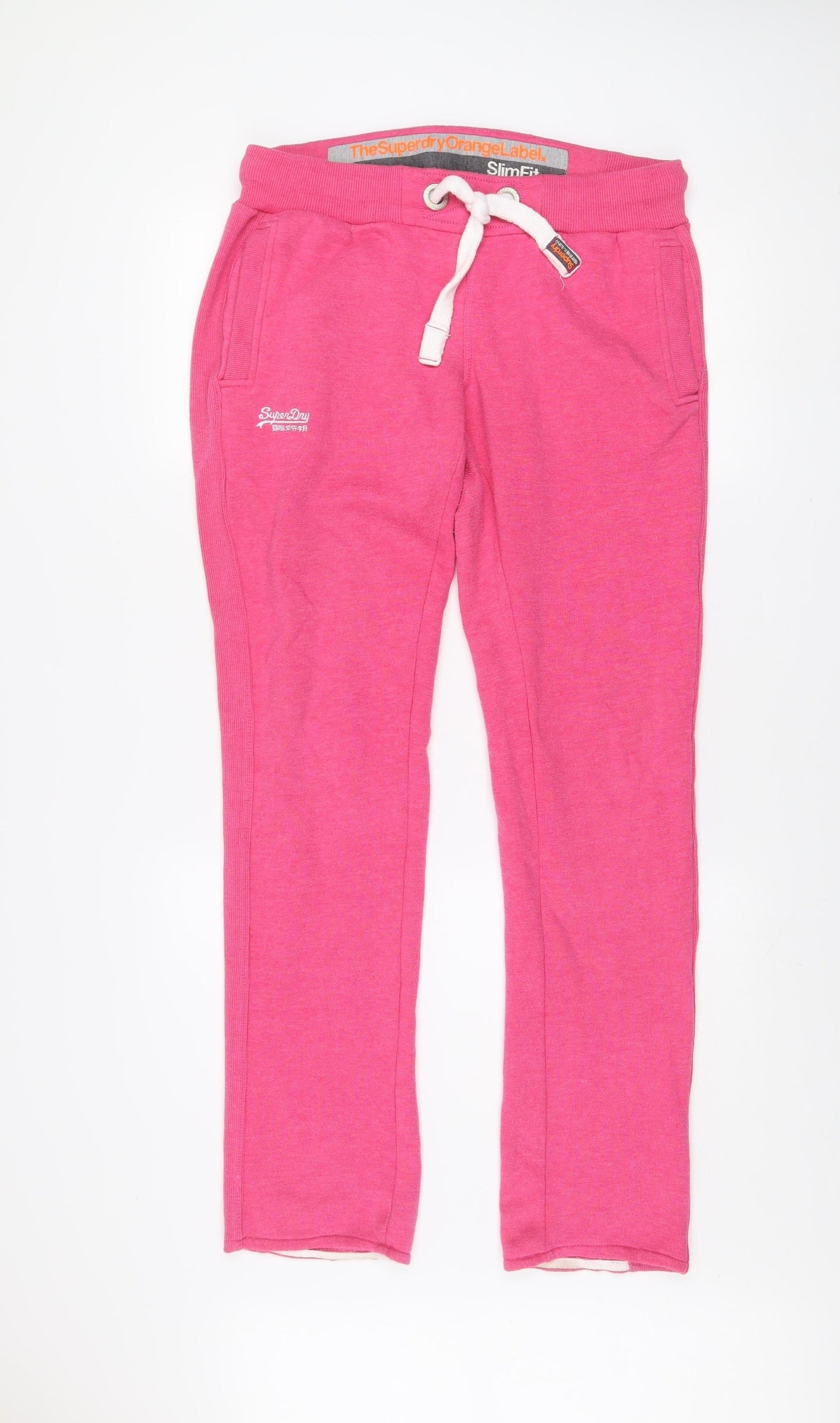 Superdry Womens Pink Slim Fit Jogger Sweatpants L Activewear