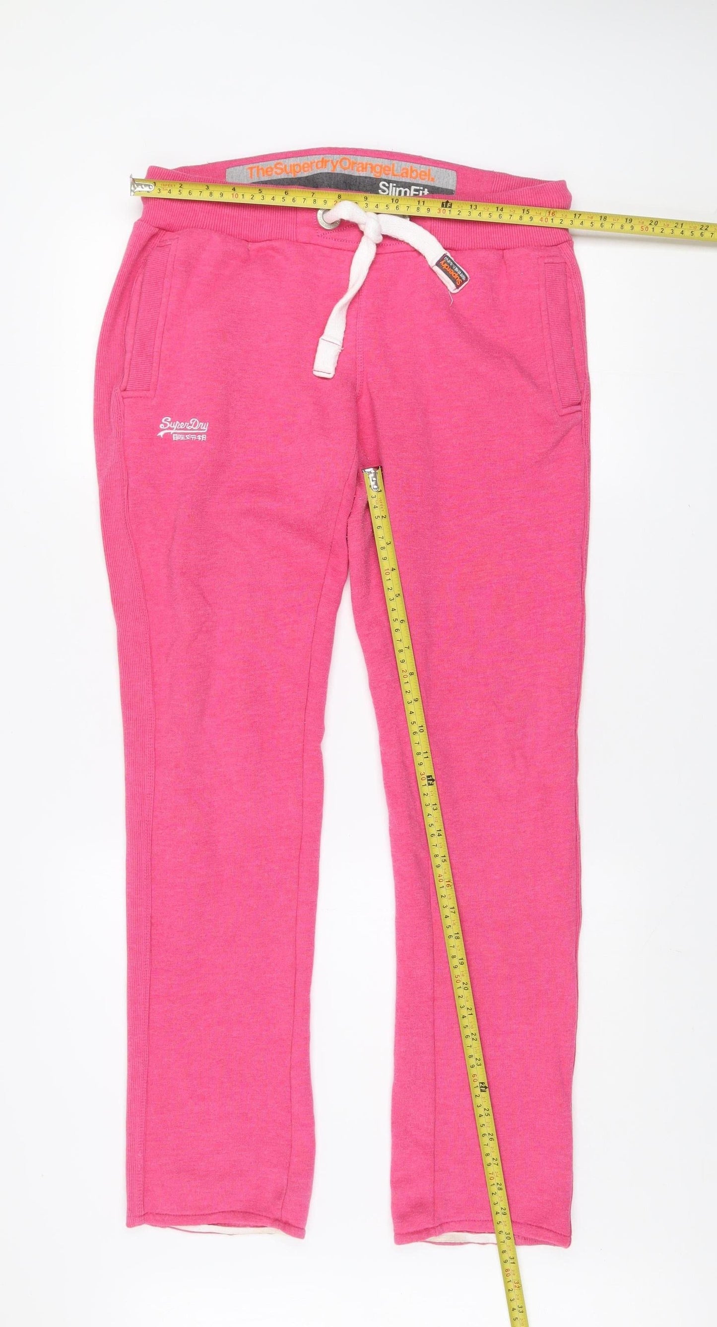 Superdry Womens Pink Slim Fit Jogger Sweatpants L Activewear