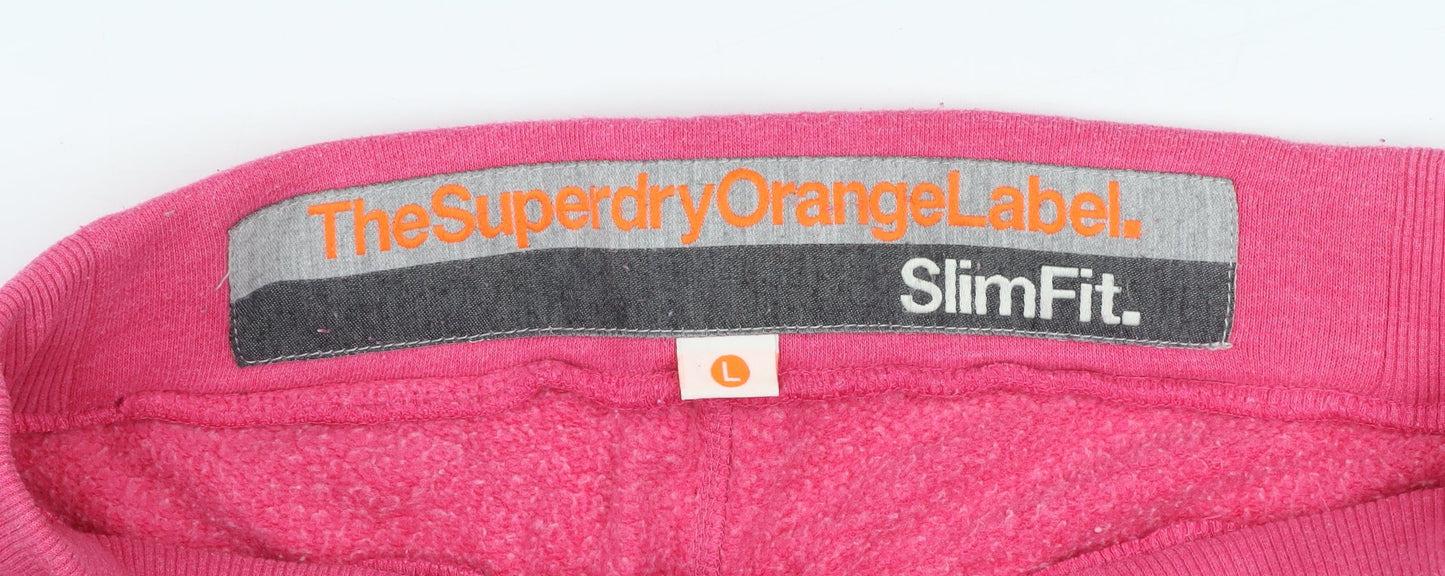 Superdry Womens Pink Slim Fit Jogger Sweatpants L Activewear
