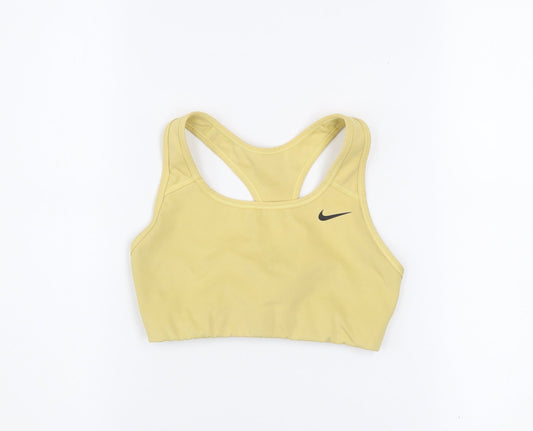 Nike Women’s Yellow Dri-FIT Sports Bra Small High Support Racerback