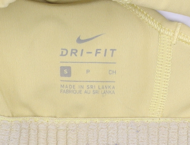 Nike Women’s Yellow Dri-FIT Sports Bra Small High Support Racerback