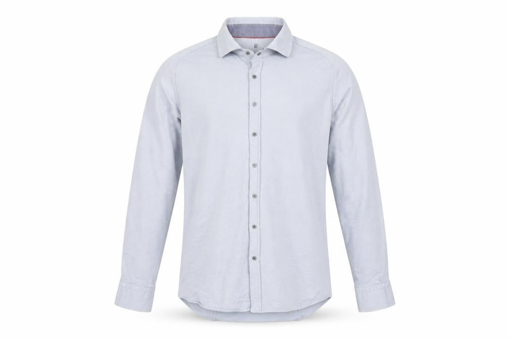 Benetti Men’s Blue Slim Fit Stretch Cotton Button-Up Shirt L