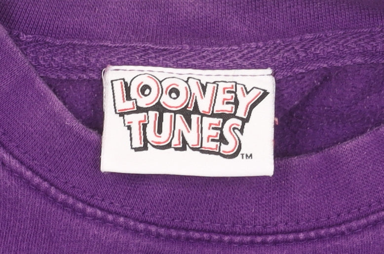 Looney Tunes Womens Purple Lola Bunny Sassy Sweatshirt Size 8-10