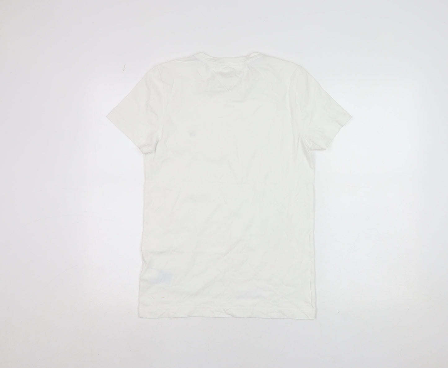 Tommy Hilfiger Men's White Slim Fit Cotton Elastane Crew Neck T-Shirt XS