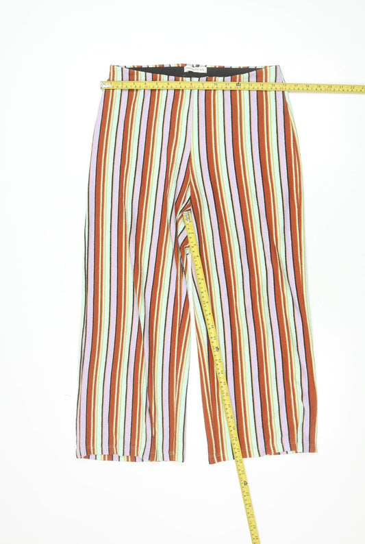 Urban Outfitters Women’s Multicoloured Striped Wide-Leg Trousers M