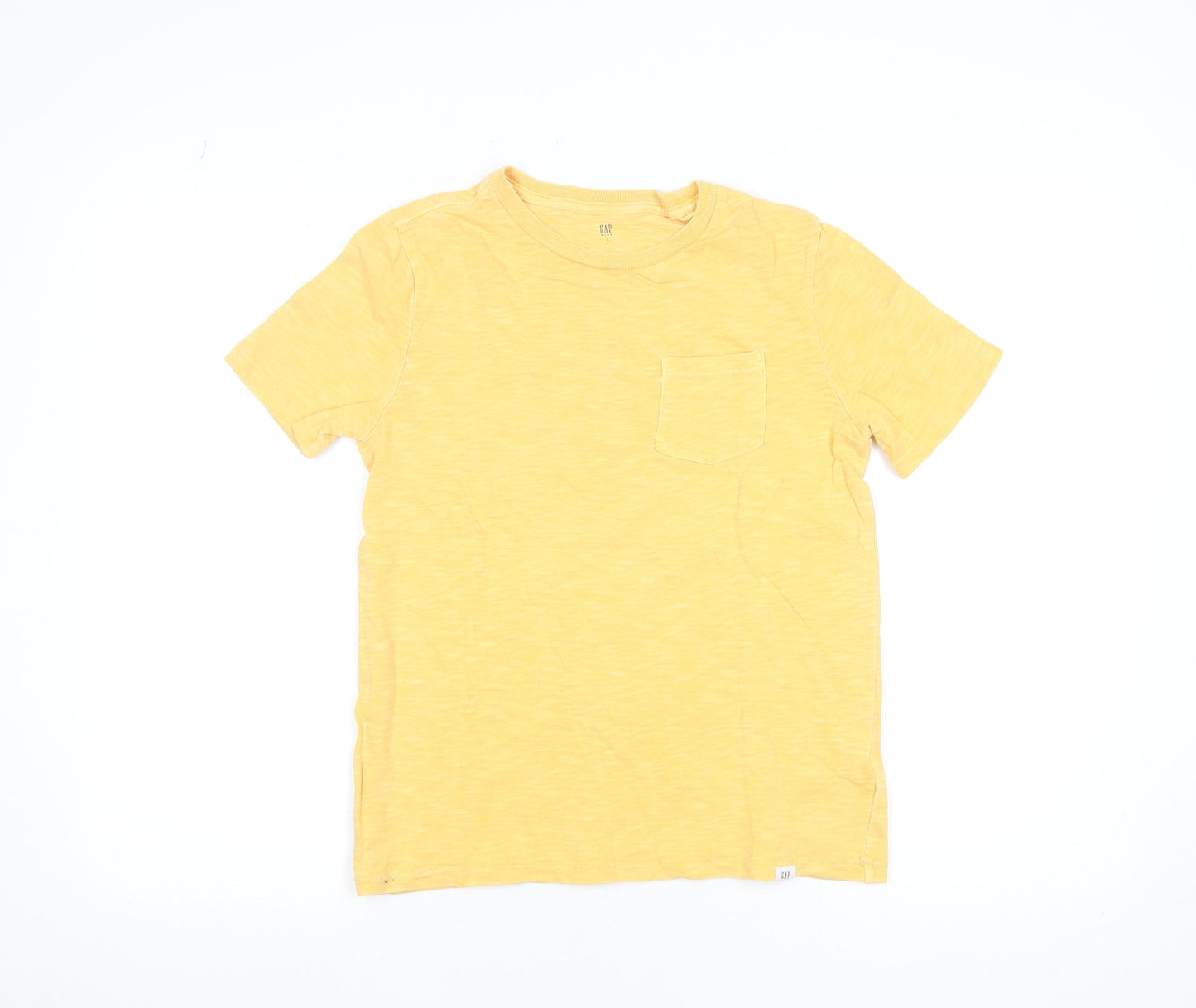 GAP Boys Yellow 10-11 Years Cotton Crew Neck Short Sleeve T-Shirt