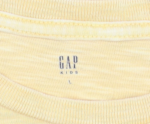 GAP Boys Yellow 10-11 Years Cotton Crew Neck Short Sleeve T-Shirt