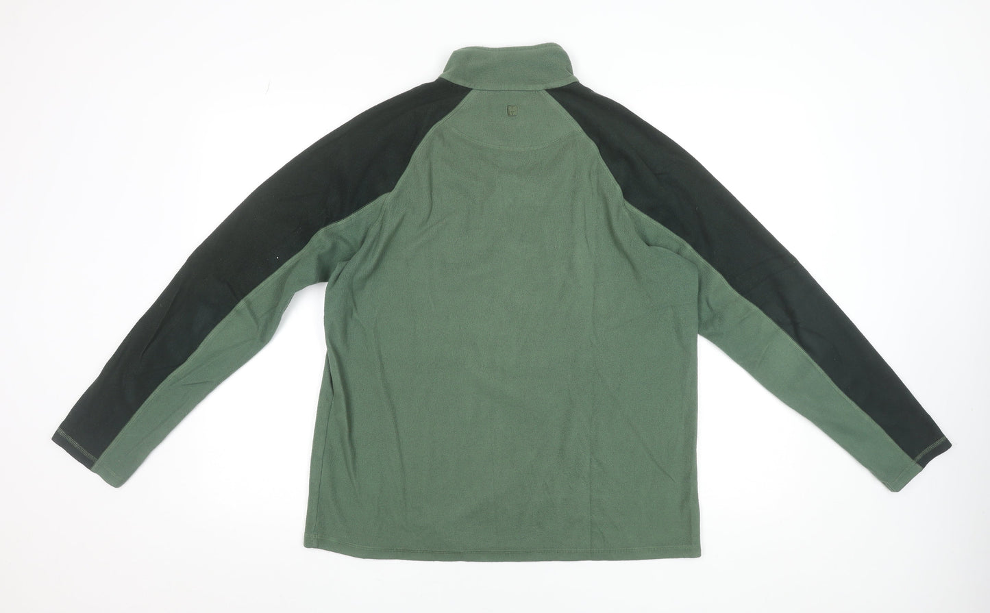 Mountain Warehouse Men's Green 1/4 Zip Fleece Pullover Sweatshirt Size M