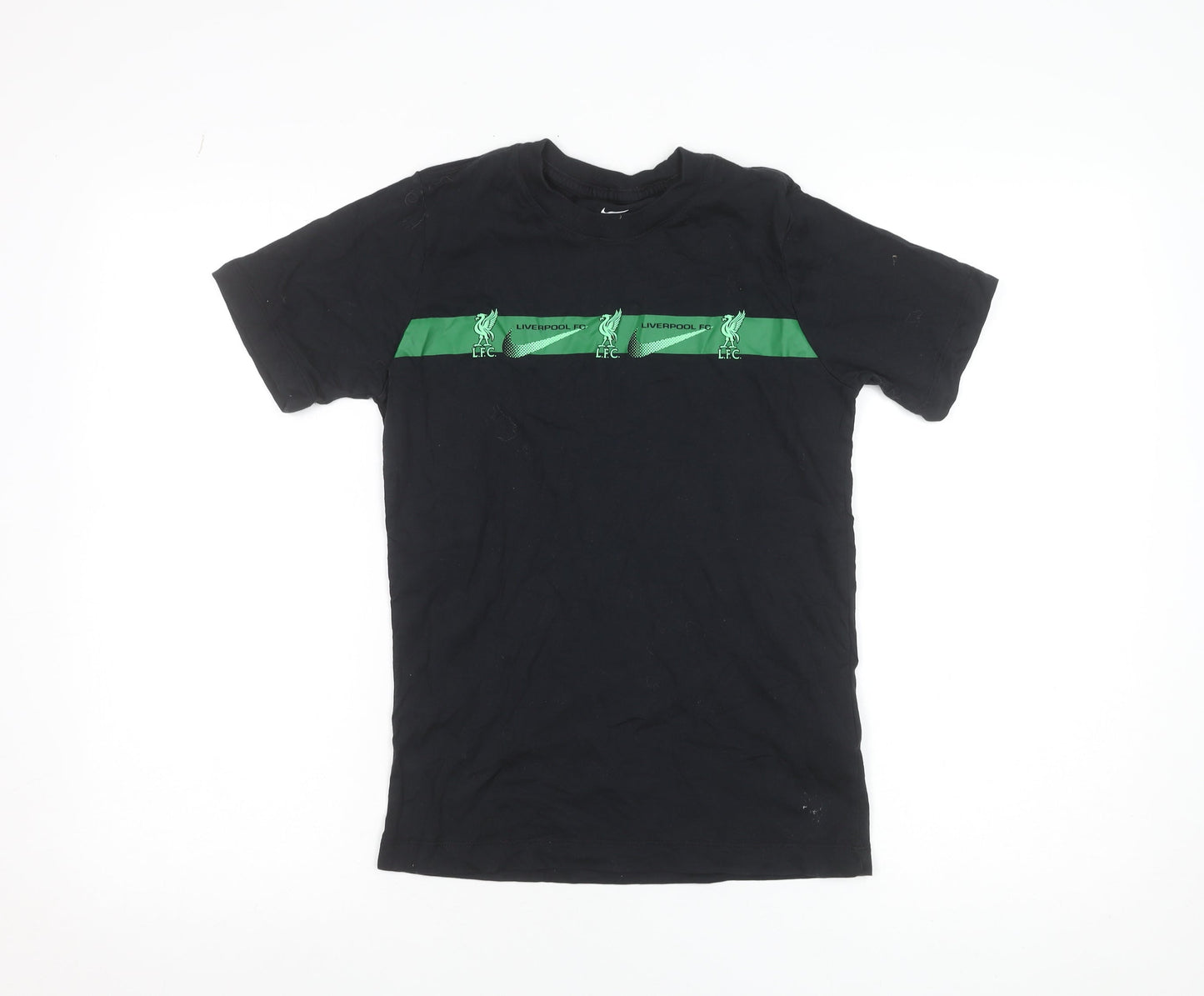 Nike Boys Black Liverpool FC Short Sleeve T-Shirt Size M 137-147cm
