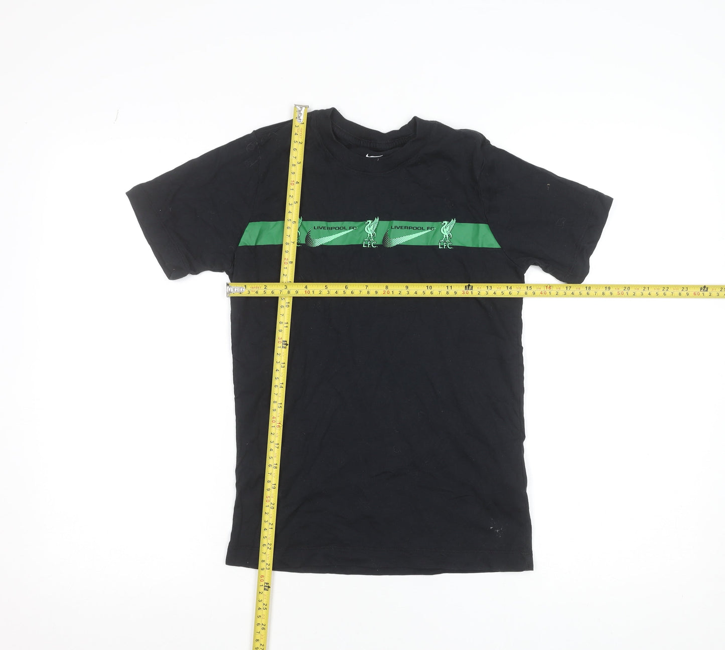 Nike Boys Black Liverpool FC Short Sleeve T-Shirt Size M 137-147cm
