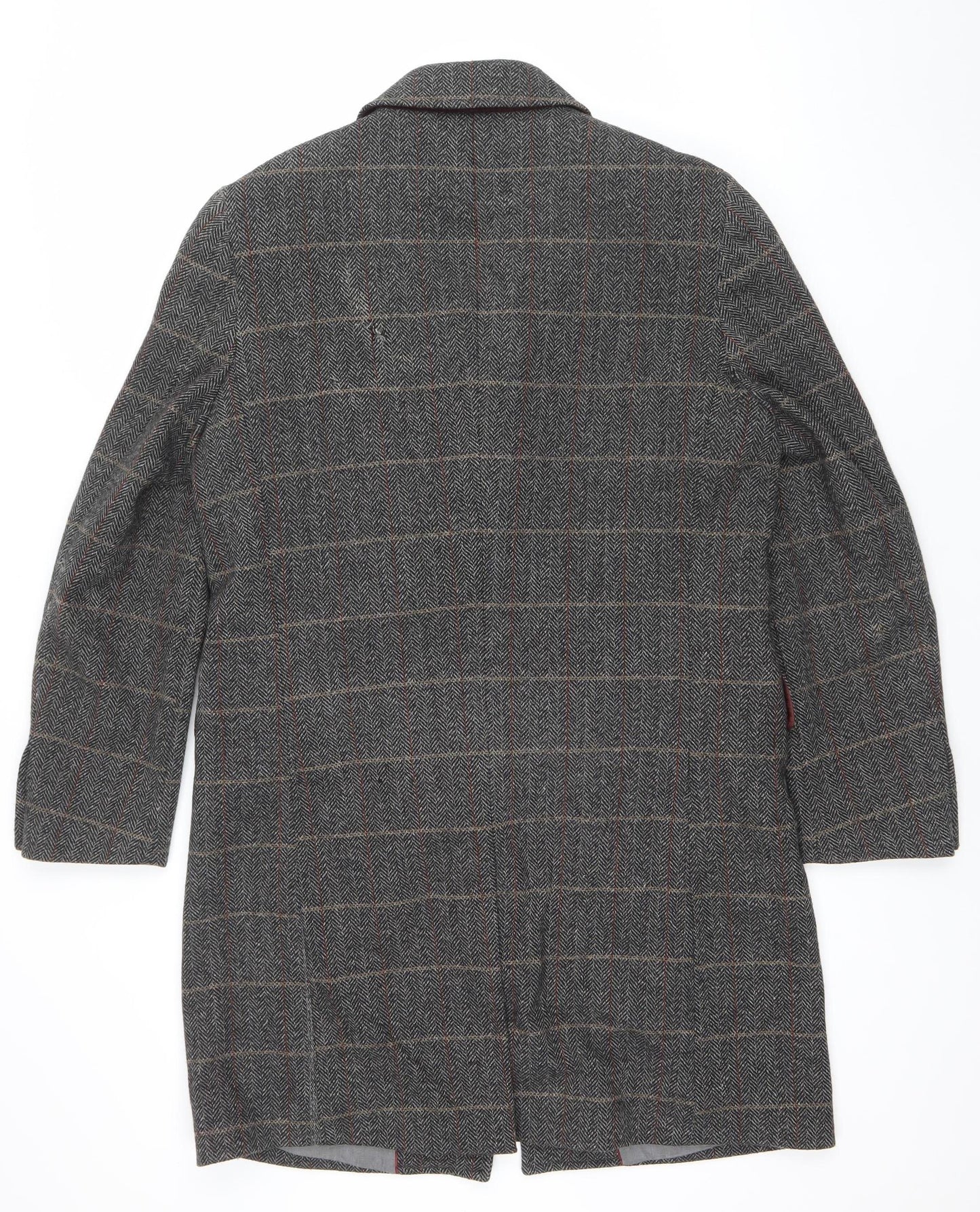 Rocha John Rocha Men's Grey Checked Wool Blend Blazer Jacket M