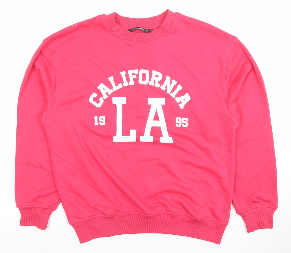Additional front view of Dunnes Women Pink XS Pullover Sweatshirt California LA Graphic Print