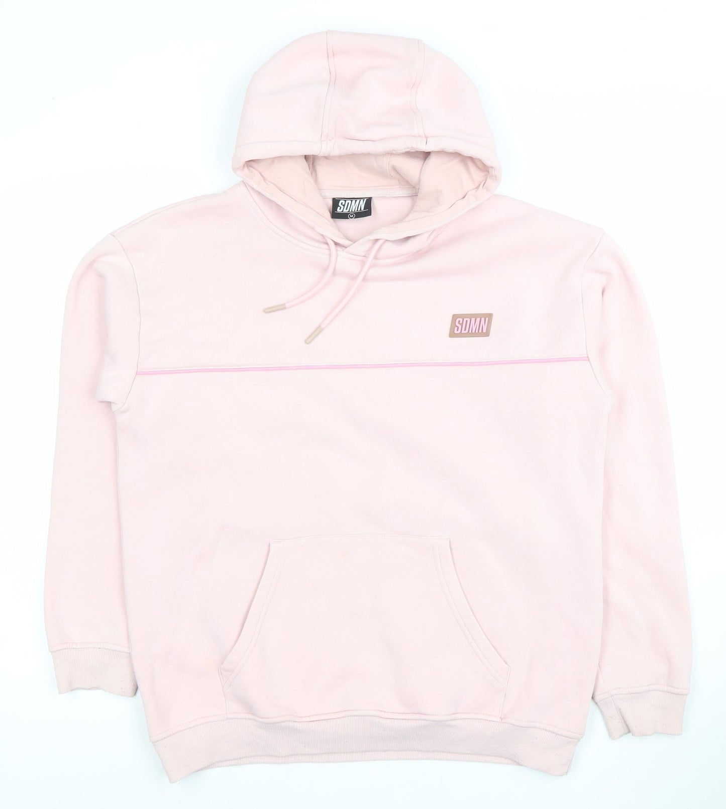 SDMN Womens Pink Pullover Hoodie Medium Cotton Blend Hooded Sweatshirt