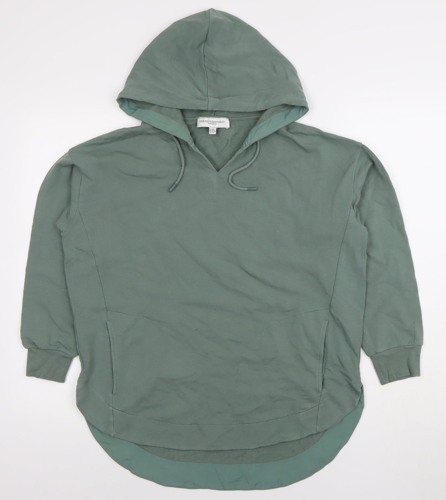 Carolyn Donnelly The Edit Women’s Green XS Pullover Hoodie Tunic