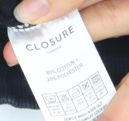Closure London Men's Black Joggers Medium Animal Logo Sweatpants