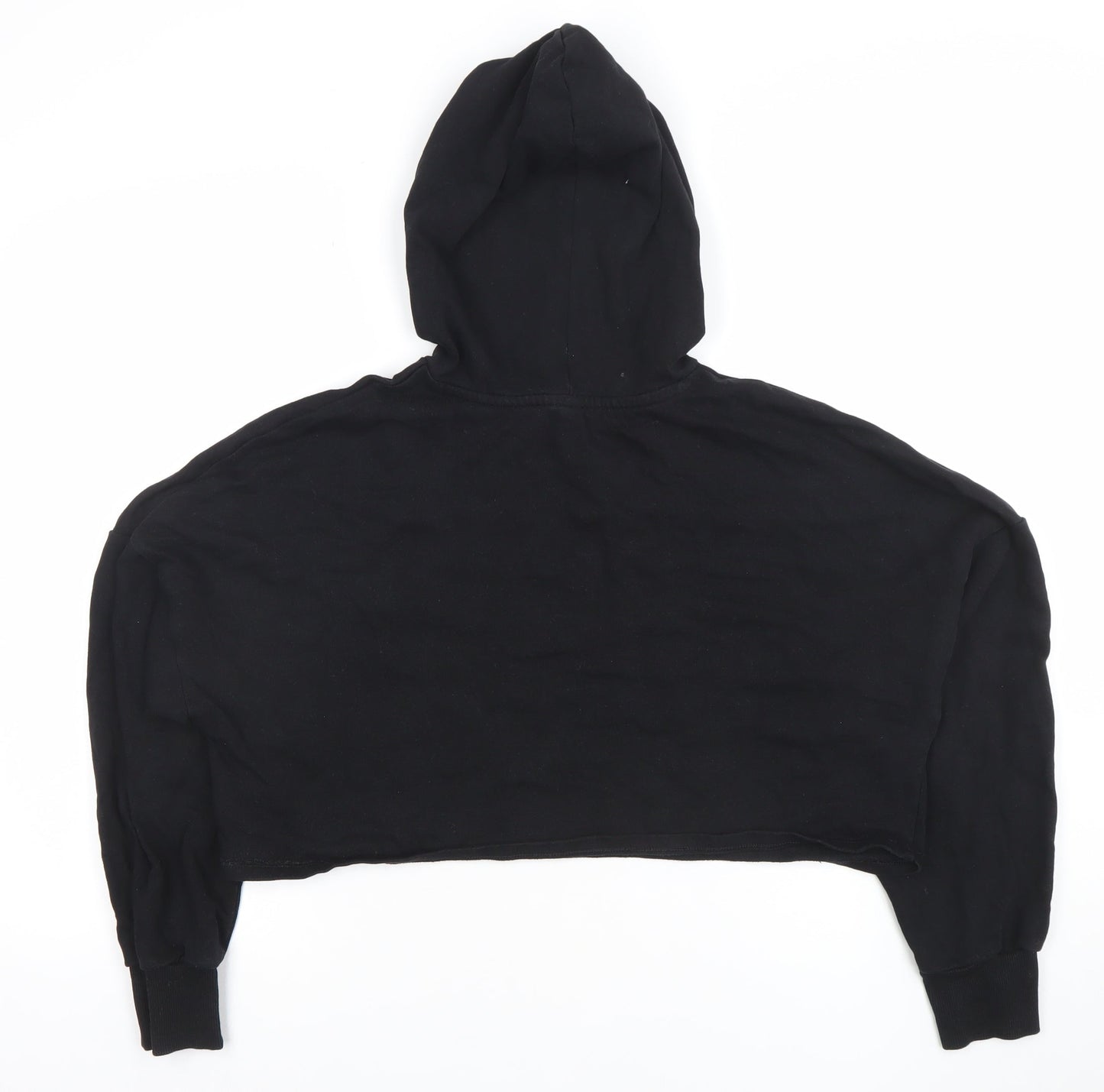 H&M Women’s Black Cropped Pullover Hoodie USA Originals M