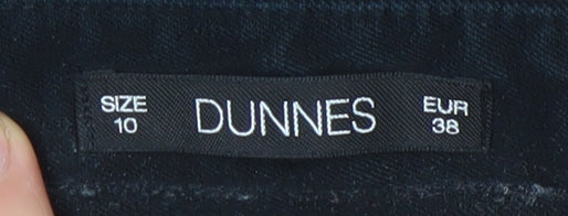 Dunnes Women’s Black Cotton Stretch Slim Trousers Size 10