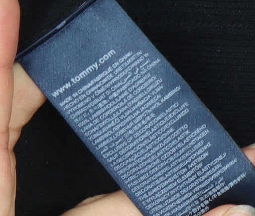 Tommy Hilfiger Men's Black Lambswool V-Neck Jumper M