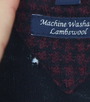 Tommy Hilfiger Men's Black Lambswool V-Neck Jumper M