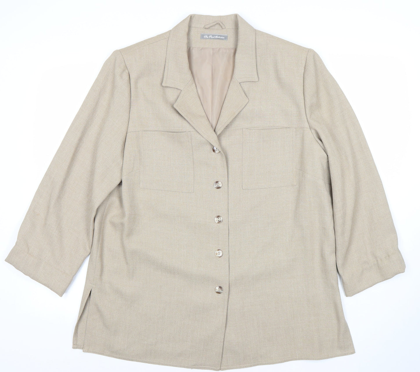 The Pearl Collection Women’s Beige Size 16 Single-Breasted Jacket