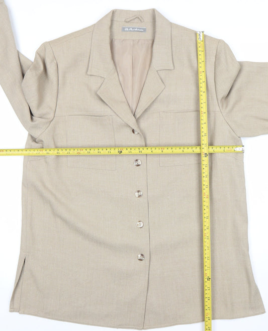 The Pearl Collection Women’s Beige Size 16 Single-Breasted Jacket