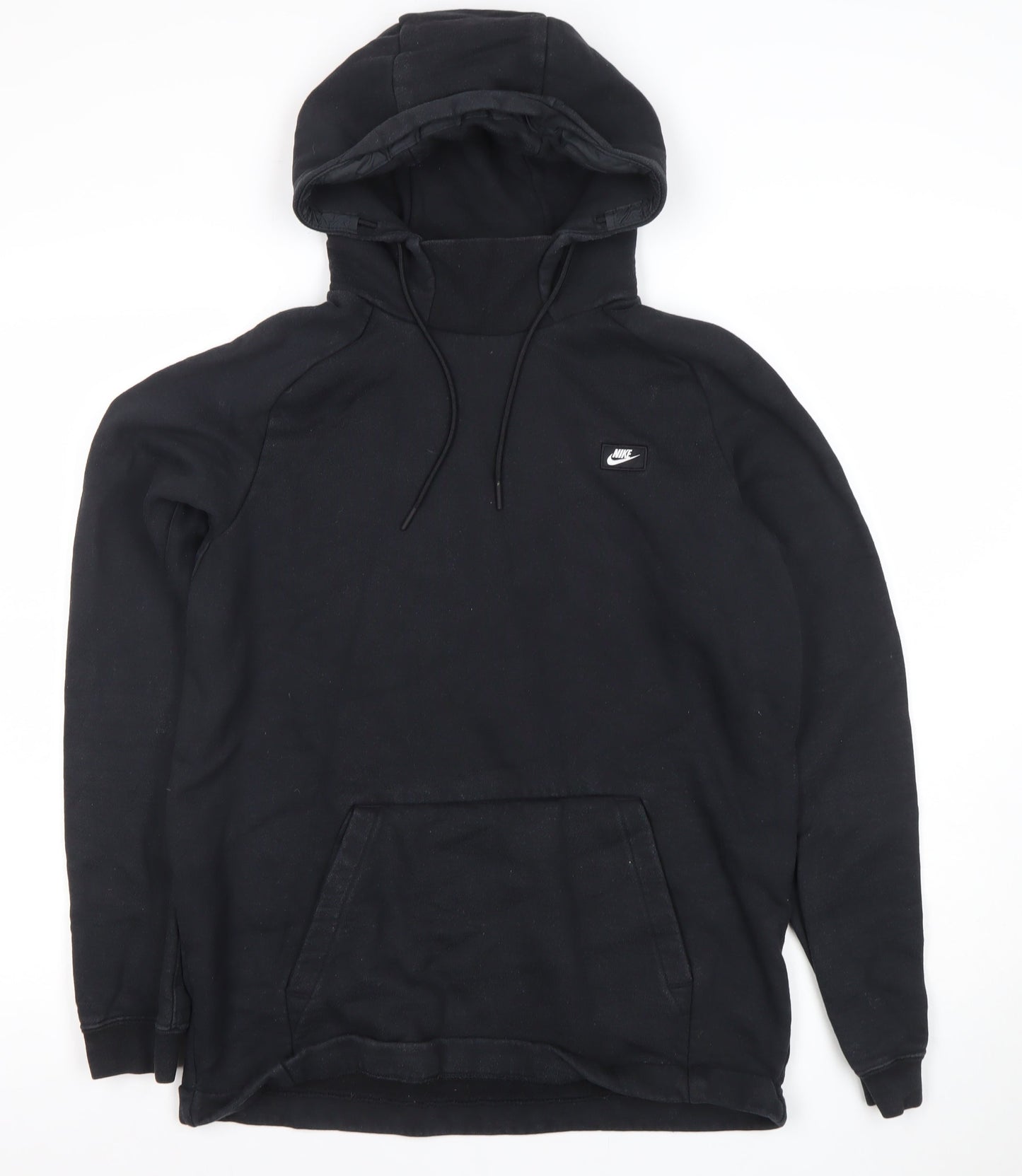 Nike Men's Black Pullover Hoodie Medium Fleece Logo Sweatshirt