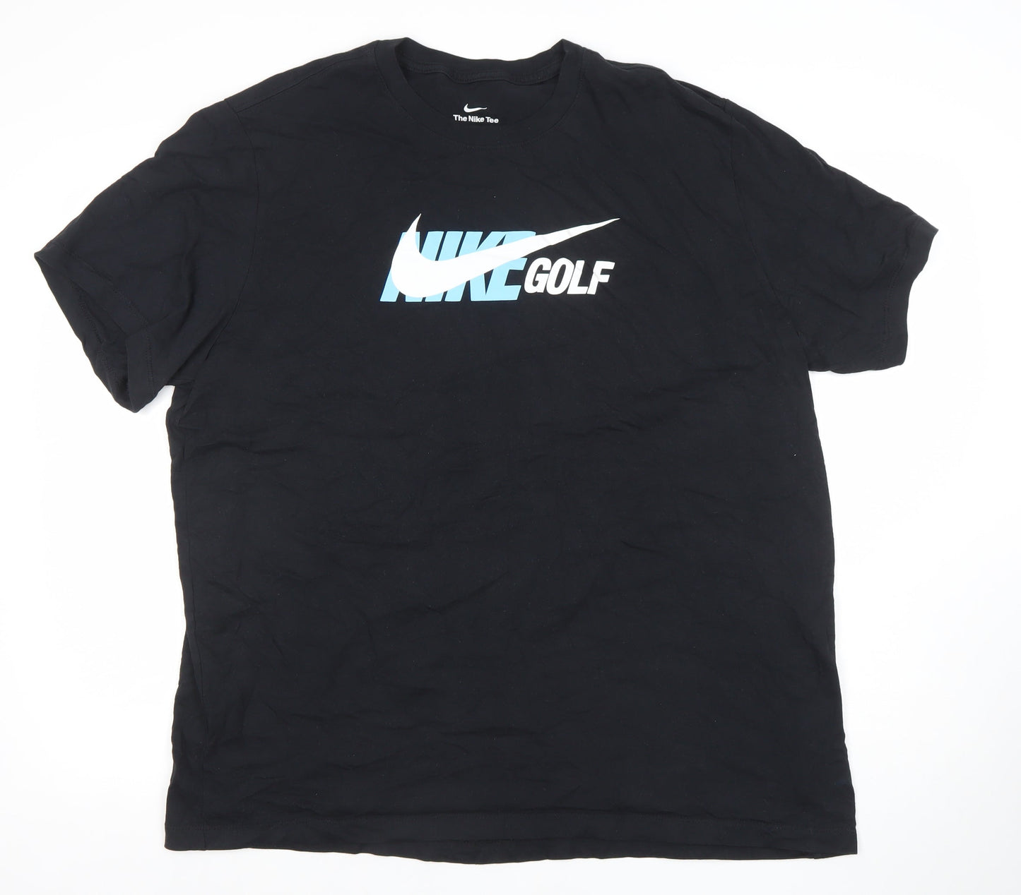 Nike Men's Black 2XL Golf Sports Graphic Cotton Crew Neck T-Shirt