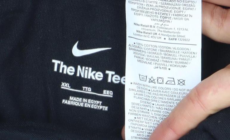 Nike Men's Black 2XL Golf Sports Graphic Cotton Crew Neck T-Shirt