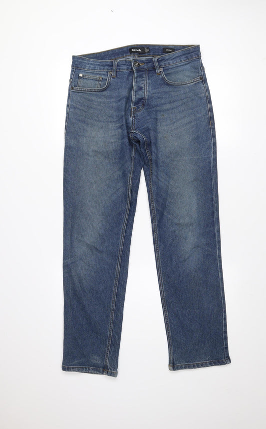 Bench Men's Blue Straight Regular Fit Denim Jeans 30W 32L