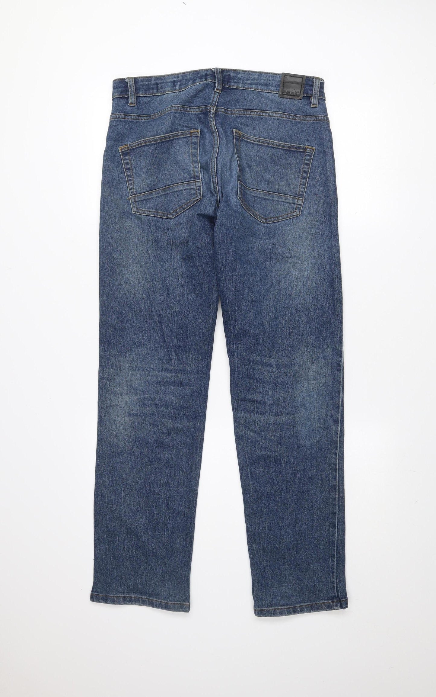 Bench Men's Blue Straight Regular Fit Denim Jeans 30W 32L