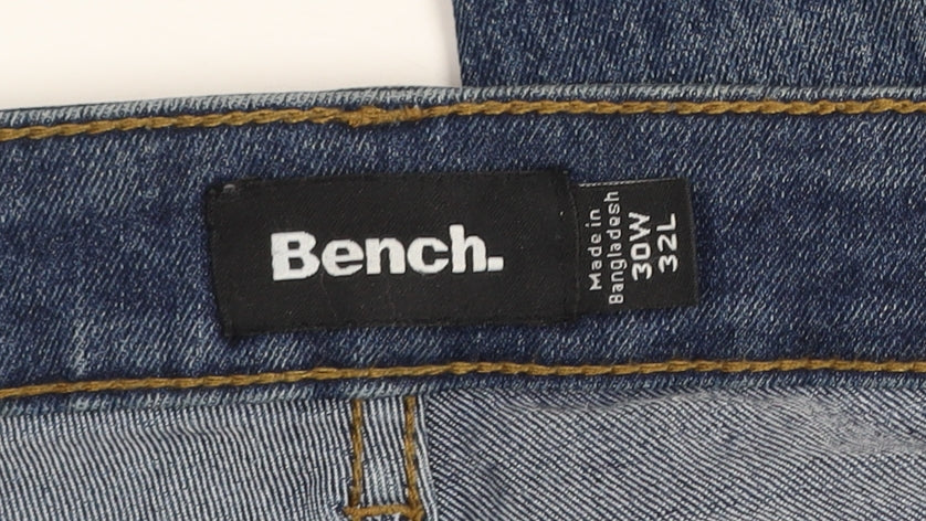 Bench Men's Blue Straight Regular Fit Denim Jeans 30W 32L