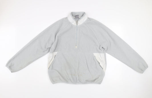 Puma Men's Grey Fleece 1/4 Zip Pullover Sweatshirt XL Golf Logo