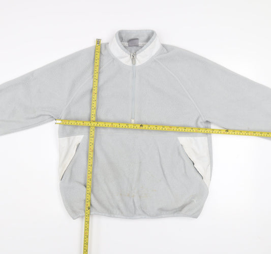 Puma Men's Grey Fleece 1/4 Zip Pullover Sweatshirt XL Golf Logo