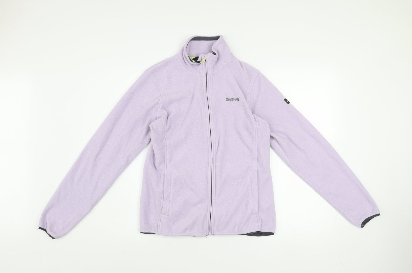 Regatta Women Purple Fleece Full Zip Jacket Size 12 Lightweight Outdoor
