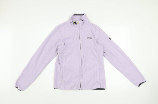 Regatta Women Purple Fleece Full Zip Jacket Size 12 Lightweight Outdoor