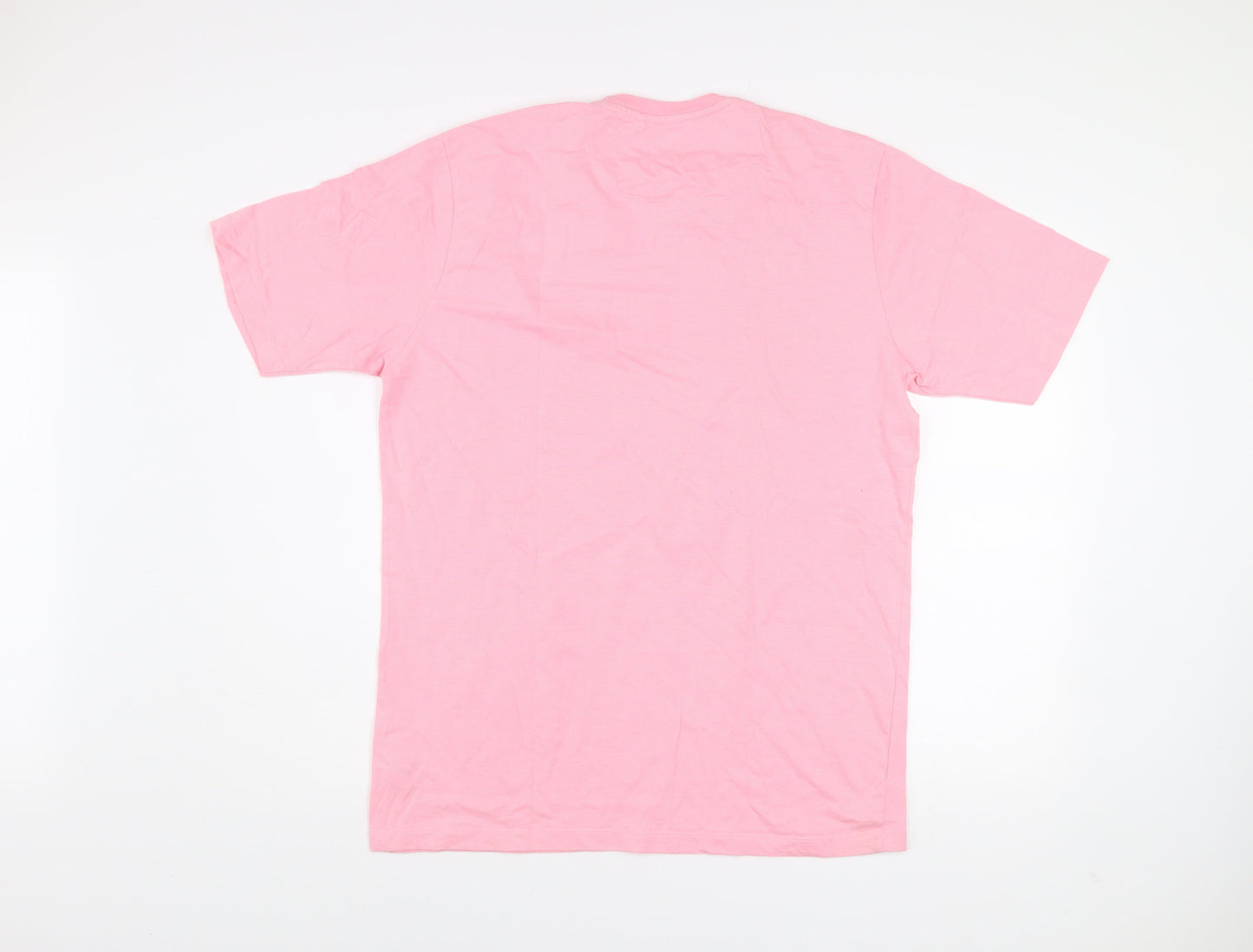 Diesel Men's Pink XL Regular Fit Cotton Blend Crew Neck T-Shirt