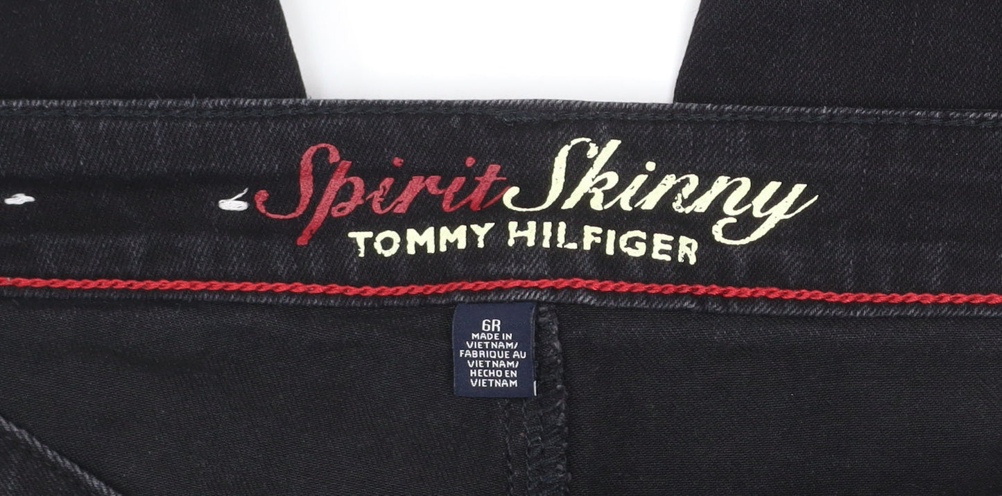 Tommy Hilfiger Women’s Black Skinny Jeans Size 6R Cotton Blend Denim
