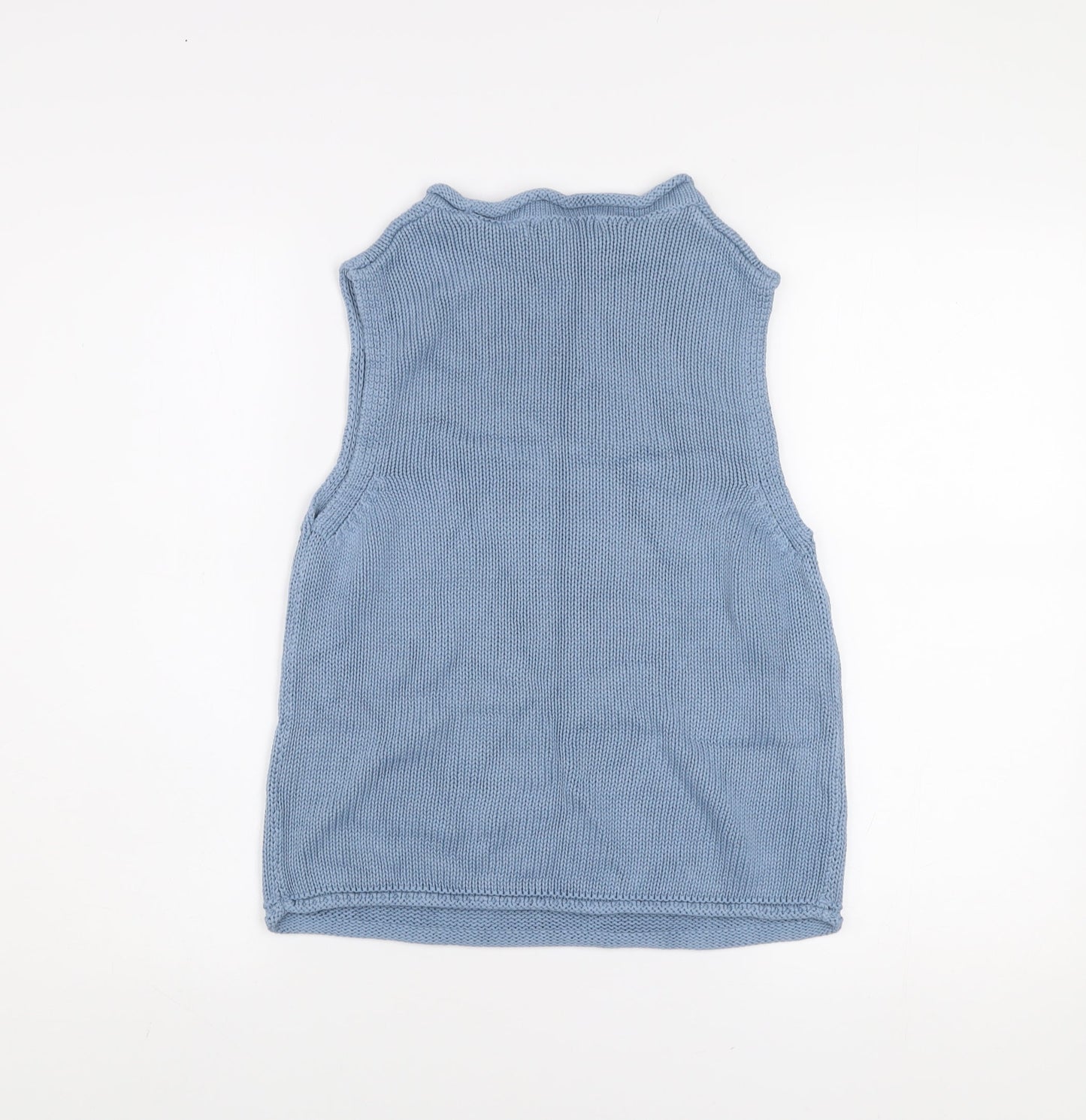 Next Men’s Blue Sleeveless Knitted Cotton Top Size M