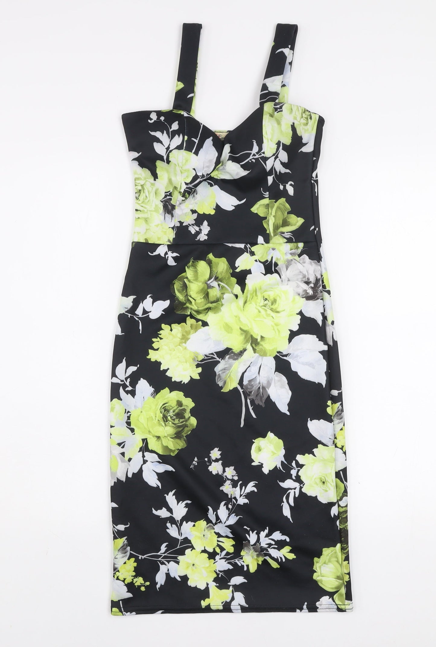 Cameo Rose Women’s Black Floral Bodycon Dress Size 8
