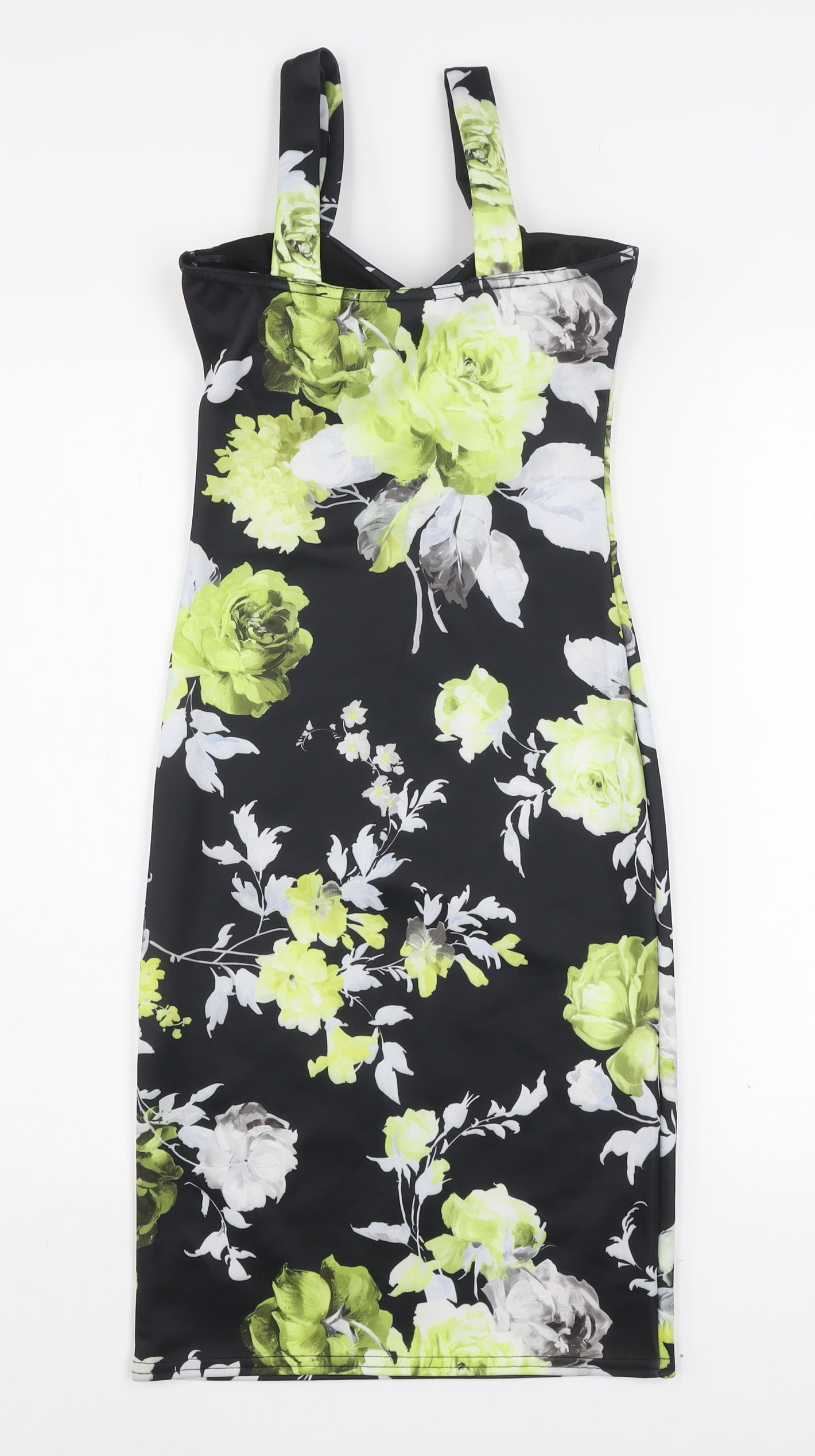 Cameo Rose Women’s Black Floral Bodycon Dress Size 8