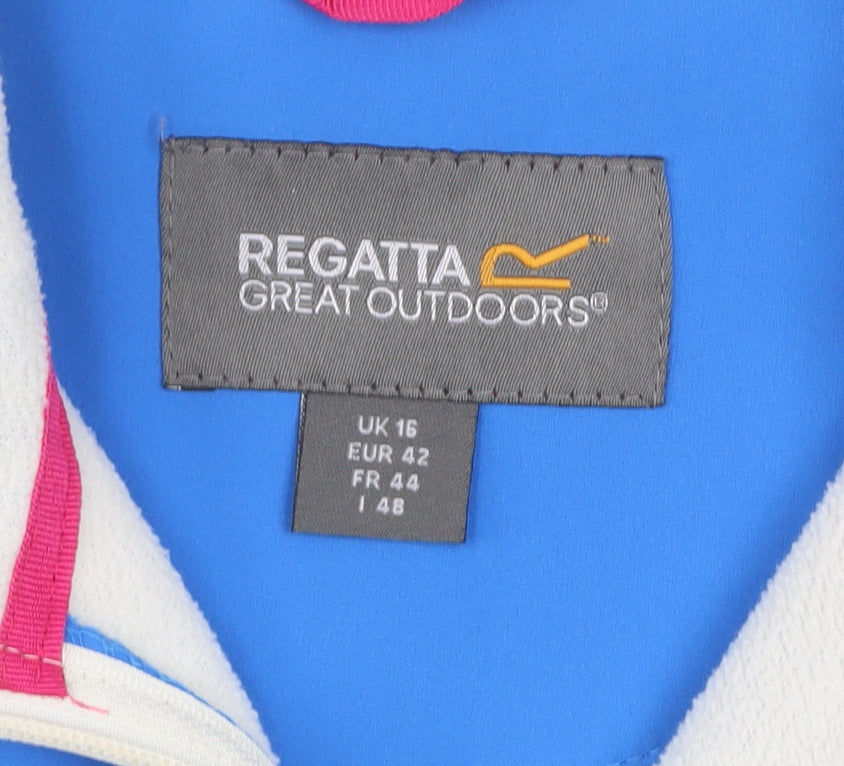 Regatta Women's Blue Softshell Outdoor Jacket Size 16