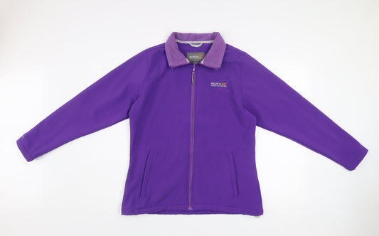 Regatta Womens Purple Softshell Jacket UK 14 Wind-Resistant Outdoor