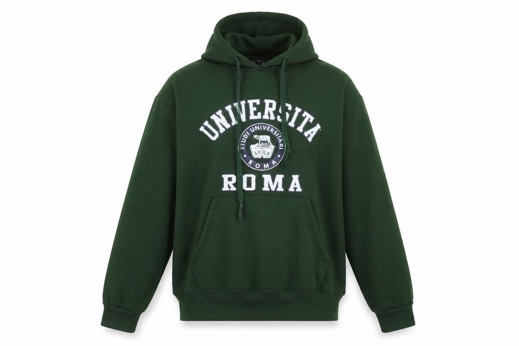CHIP Men's Green Universita Roma Pullover Hoodie L Regular Fit