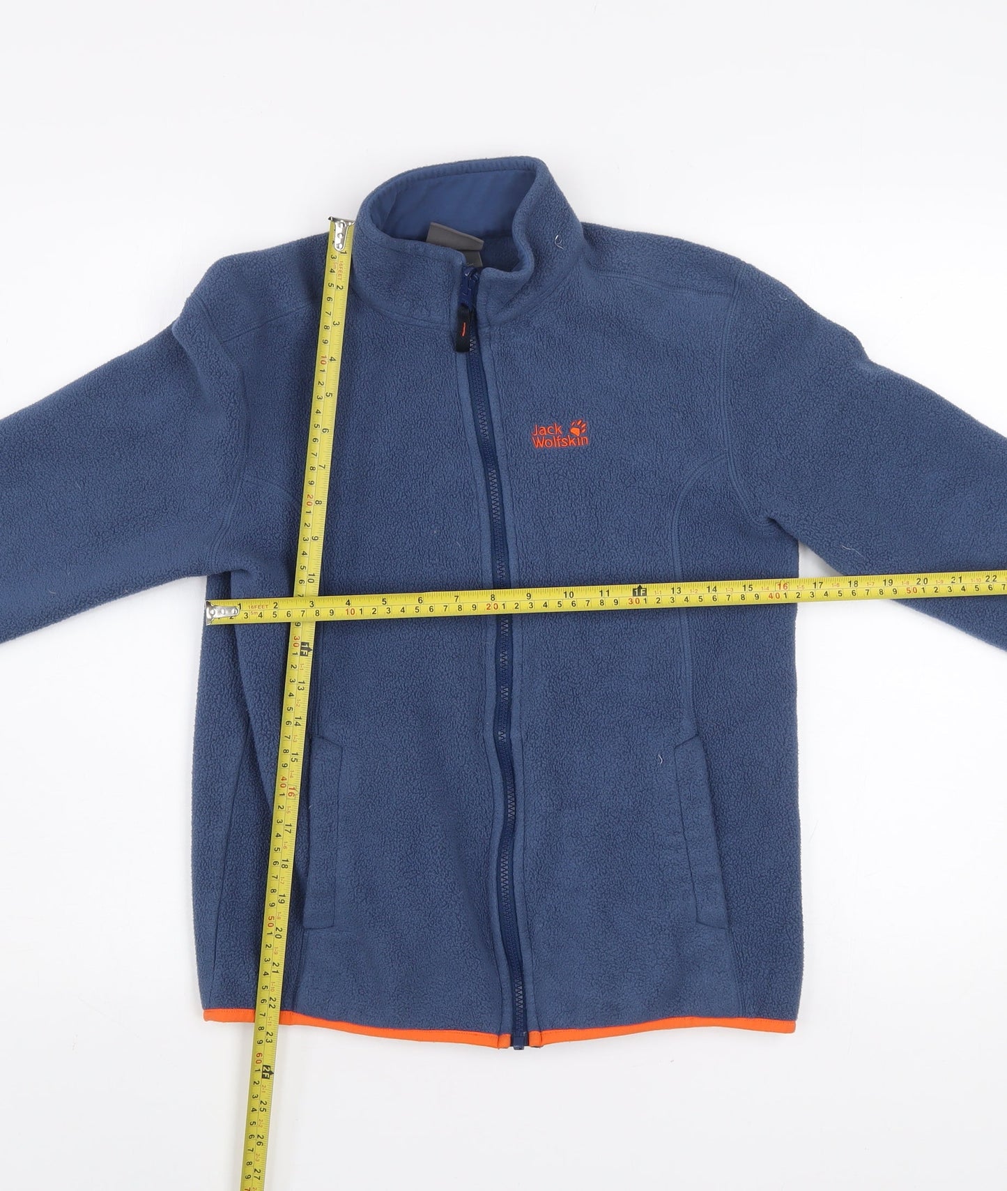 Jack Wolfskin Boys Blue Fleece Full Zip Jacket 16 Years Outdoor Hiking